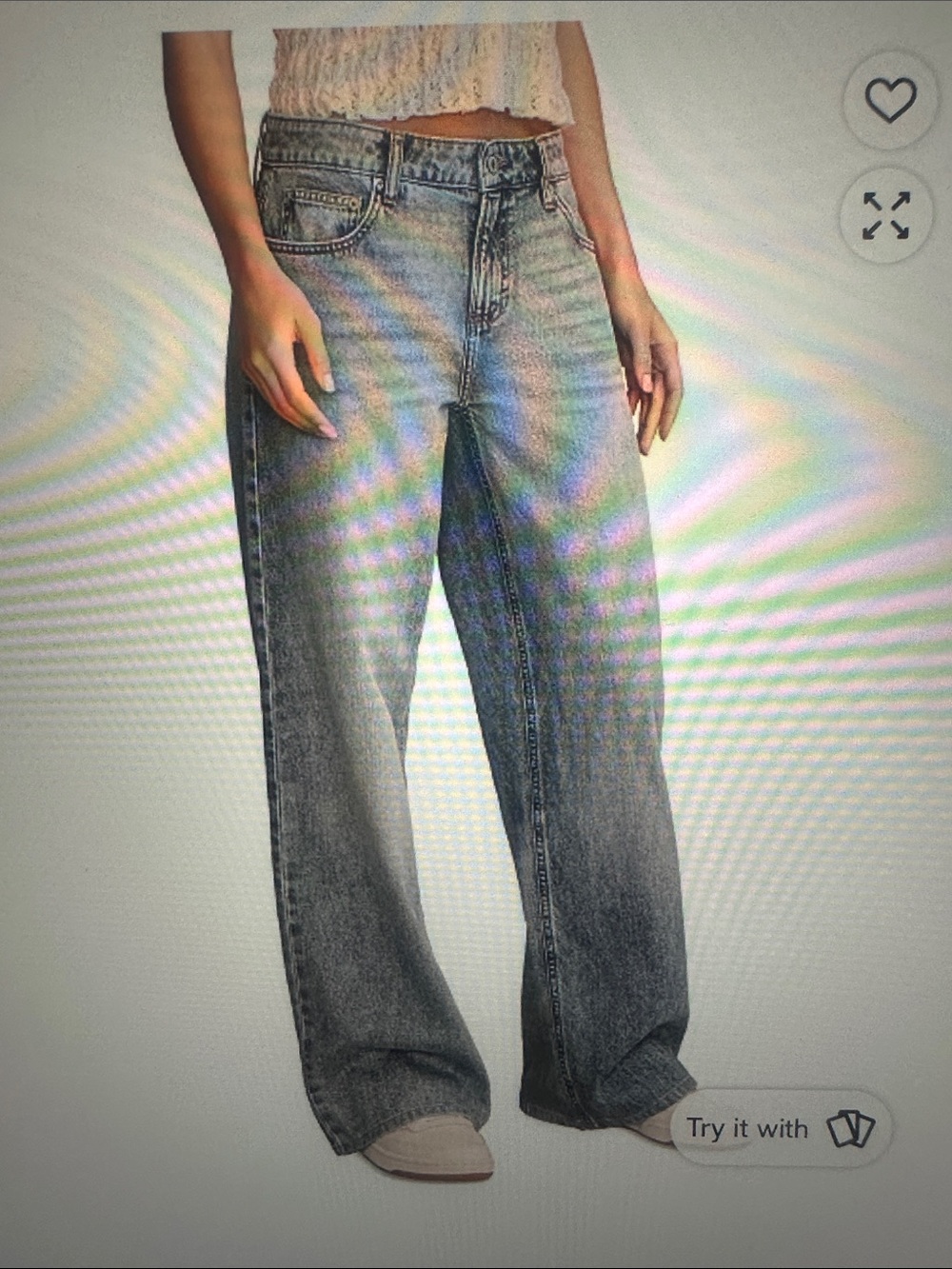 Lucky Brand Women's Baggy Wide-Leg Jeans.